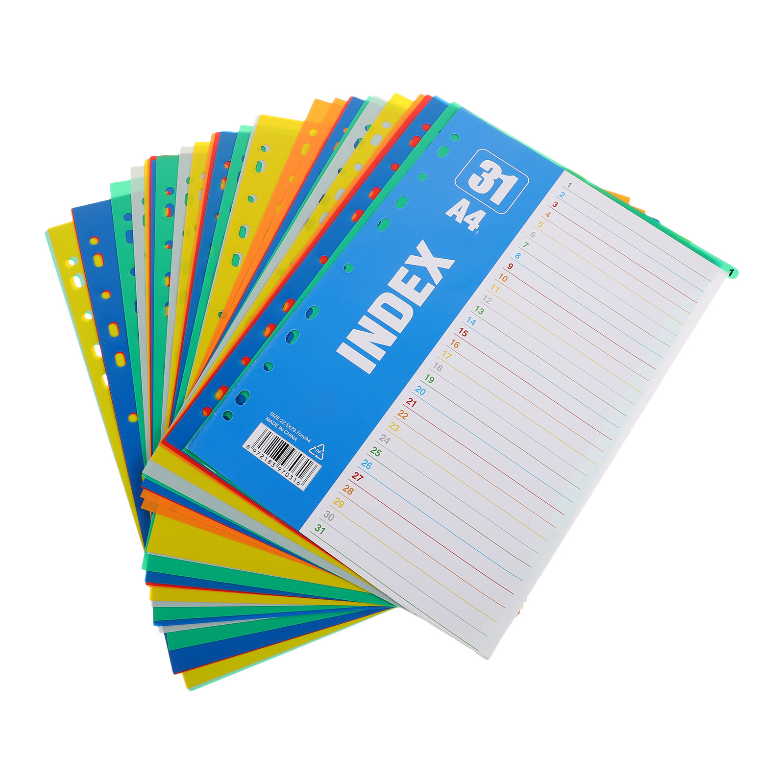 Tab Divider A4 - مجموعة واحدة من فواصل الفهرسة البلاستيكية