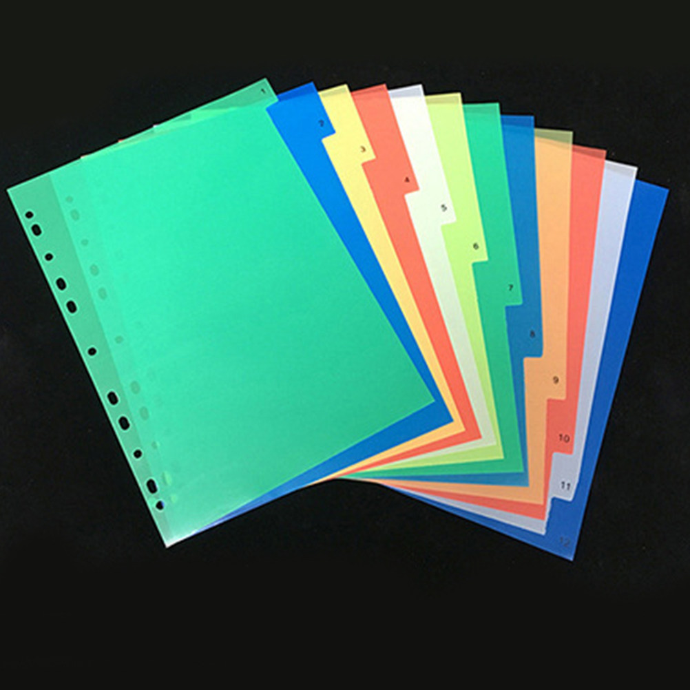 Tab Divider A4 - 40 قطعة من فواصل الفهرسة الملونة