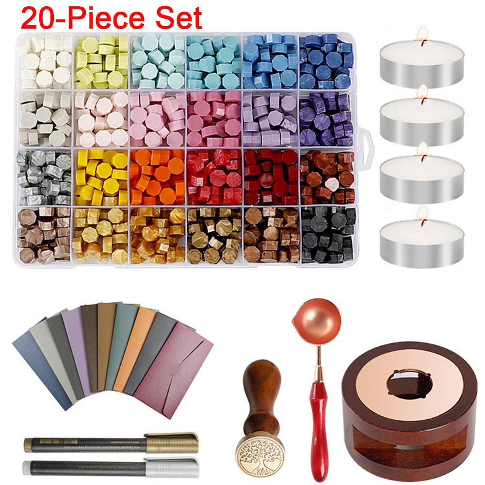 Wax Seal Stamp Set - مجموعة أختام شمعية 20 قطعة/مجموعة مع