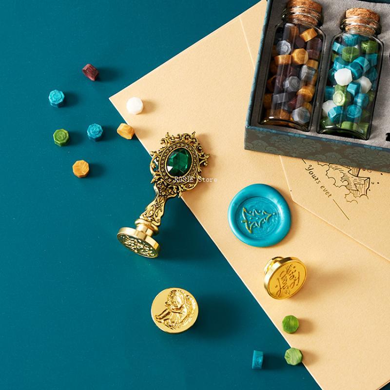 ختم من الشمع ختم مجموعة طلاء خ - مراجعة Wax Seal Stamp Set وسعره