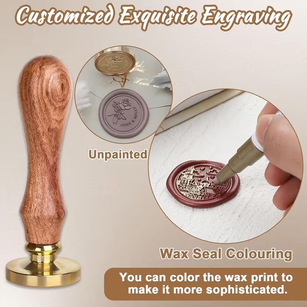 طقم ختم شمعي مخصص بشعارك الخاص - مراجعة Wax Seal Stamp Set وسعره