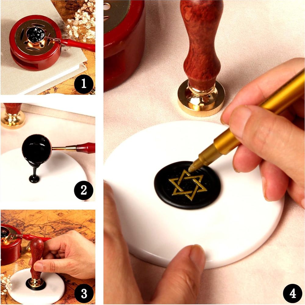 طقم ختم شمعي مخصص بشعارك الخاص - مراجعة Wax Seal Stamp Set وسعره