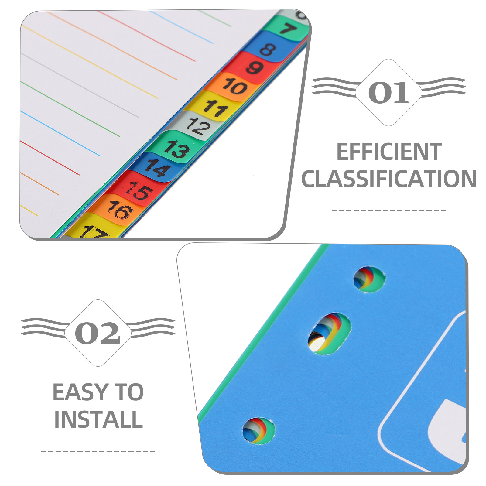 مجموعة واحدة من فواصل الفهرسة  - مراجعة Tab Divider A4 وسعره