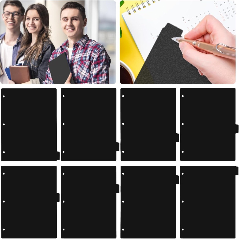 8 فواصل بلاستيكية سوداء مقاس A - مراجعة Tab Divider A4 وسعره
