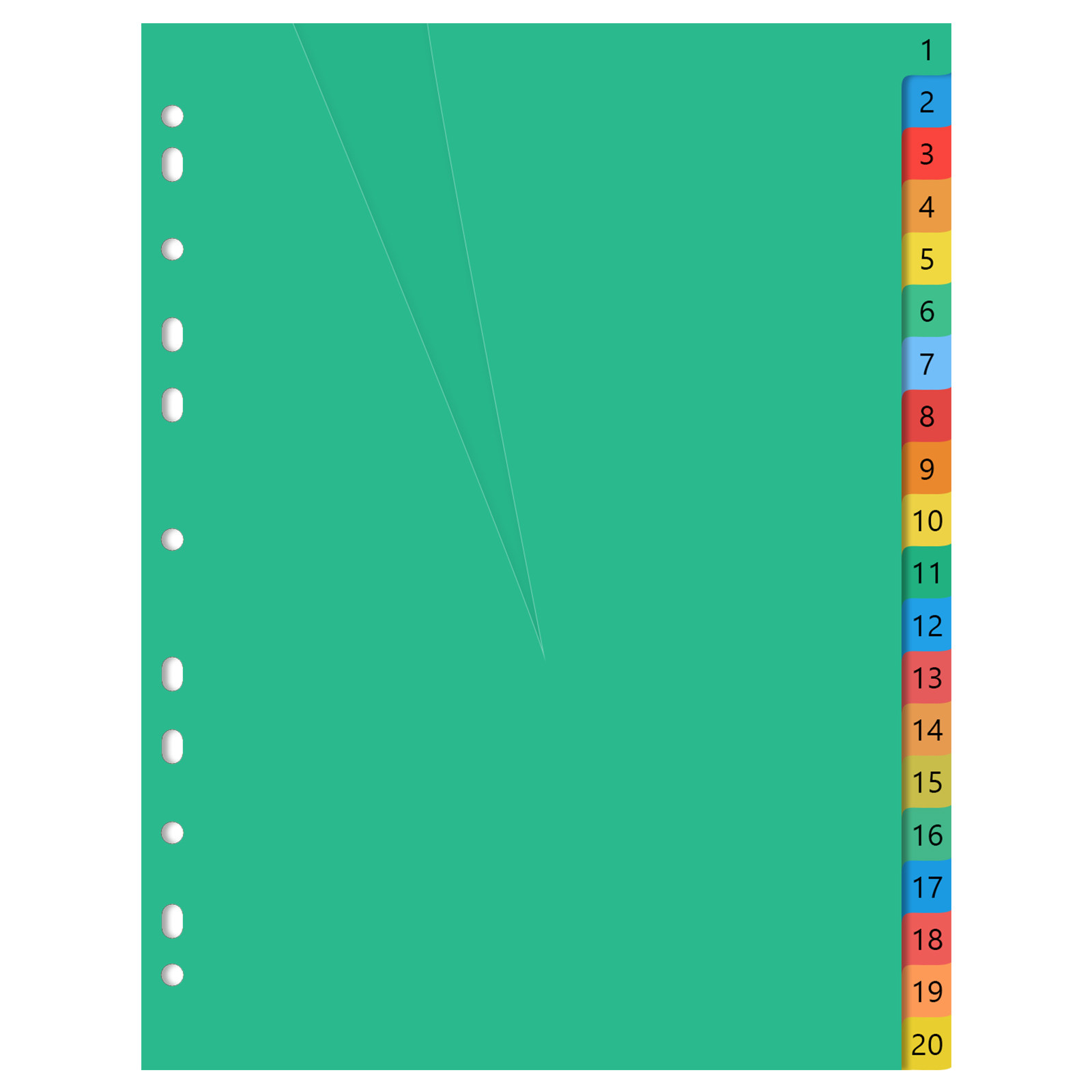فواصل بلاستيكية ملونة مقاس A4  - مراجعة Tab Divider A4 وسعره