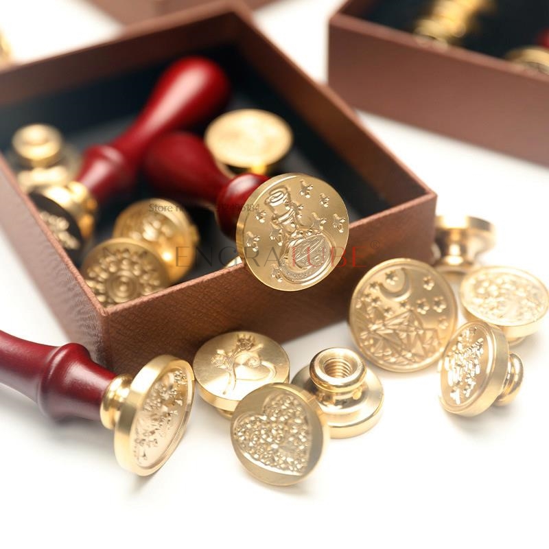 6 رؤوس ختم من الشمع النحاسي مع - مراجعة Wax Seal Stamp Set وسعره