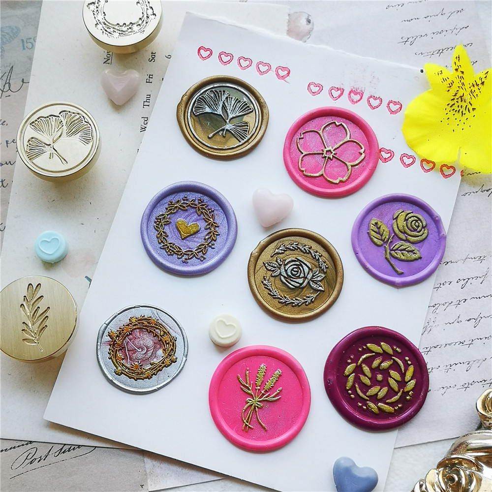 رأس ختم شمع الزهور ، أوراق الن - مراجعة Wax Seal Stamp Set وسعره