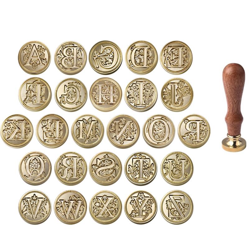 A-Z خمر مختومة ختم الشمع رئيس  - مراجعة Wax Seal Stamp Set وسعره