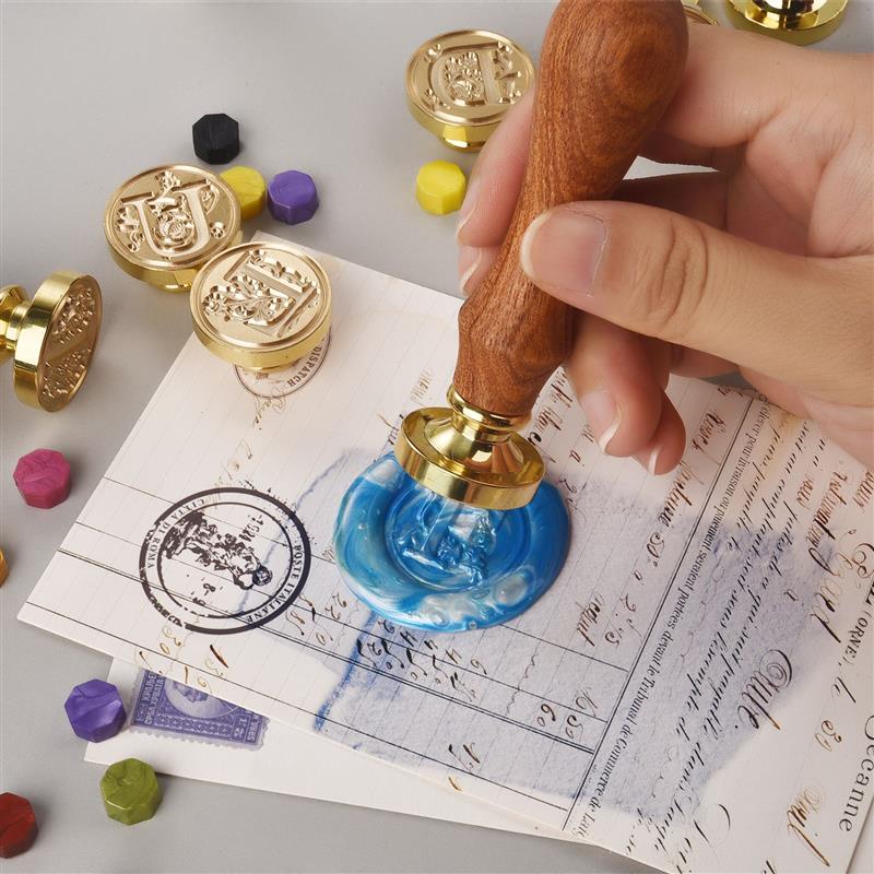 A-Z خمر مختومة ختم الشمع رئيس  - مراجعة Wax Seal Stamp Set وسعره